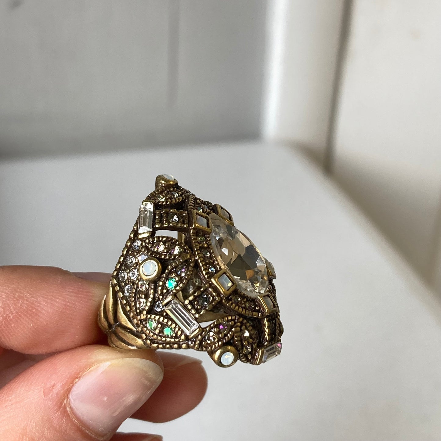 Ring Statement By Heidi Daus In Black & Gold