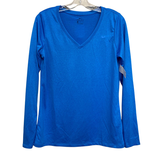 Athletic Top Ls Crewneck By Nike Apparel In Blue, Size:M