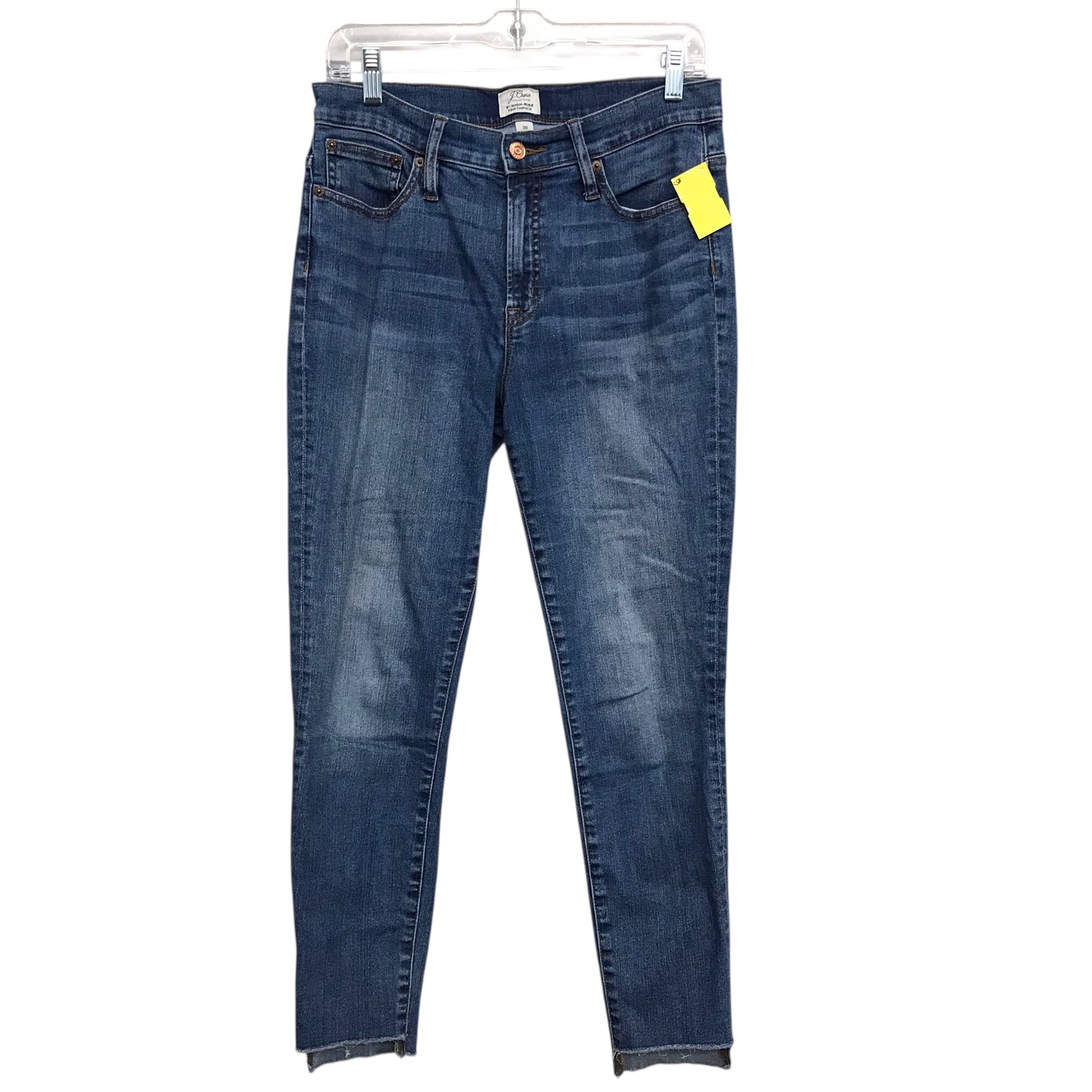Jeans Skinny By J. Crew In Blue Denim, Size:10