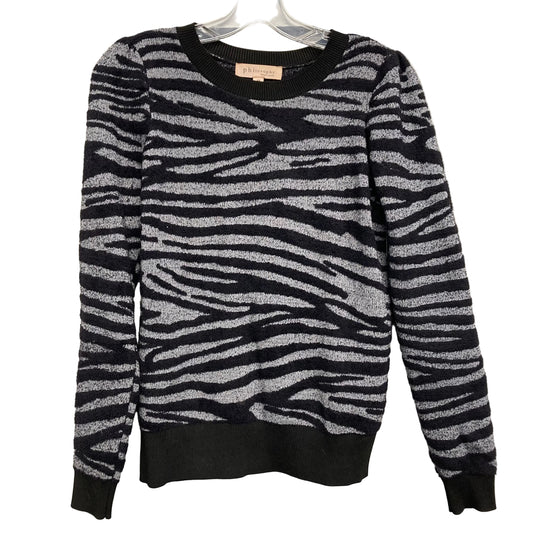 Sweater By Philosophy In Black & Grey, Size:Xs