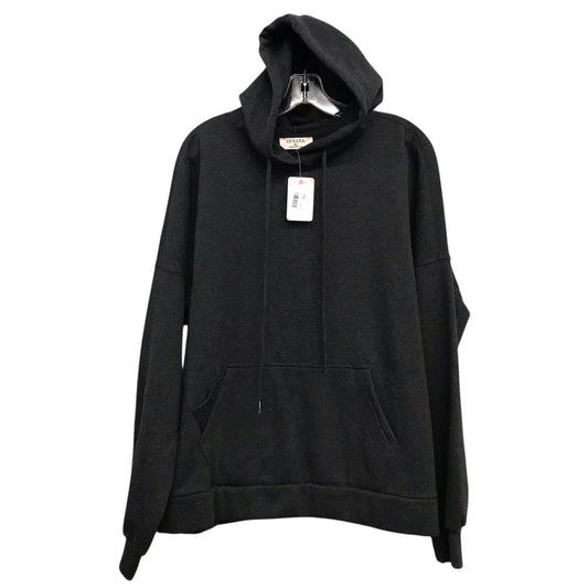Sweatshirt Hoodie By Zenana Outfitters In Grey, Size:Xl