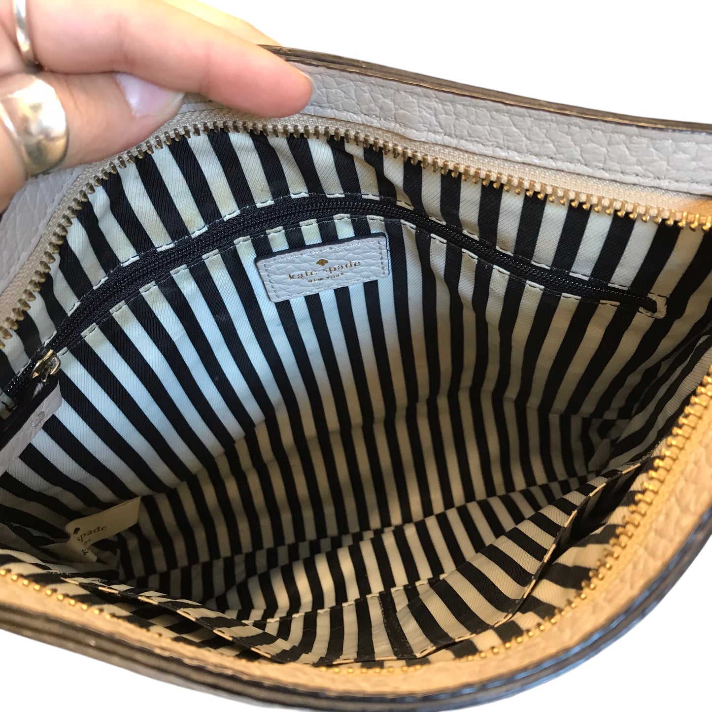 Crossbody Designer By Kate Spade In Black & Grey, Size:Medium
