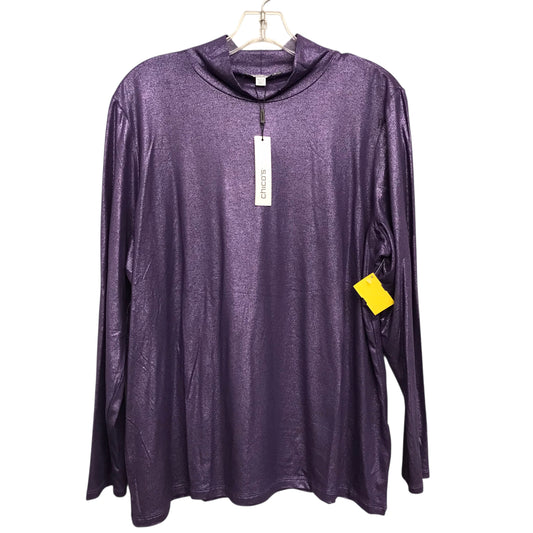 Top Ls Basic By Chicos In Purple, Size:Xl
