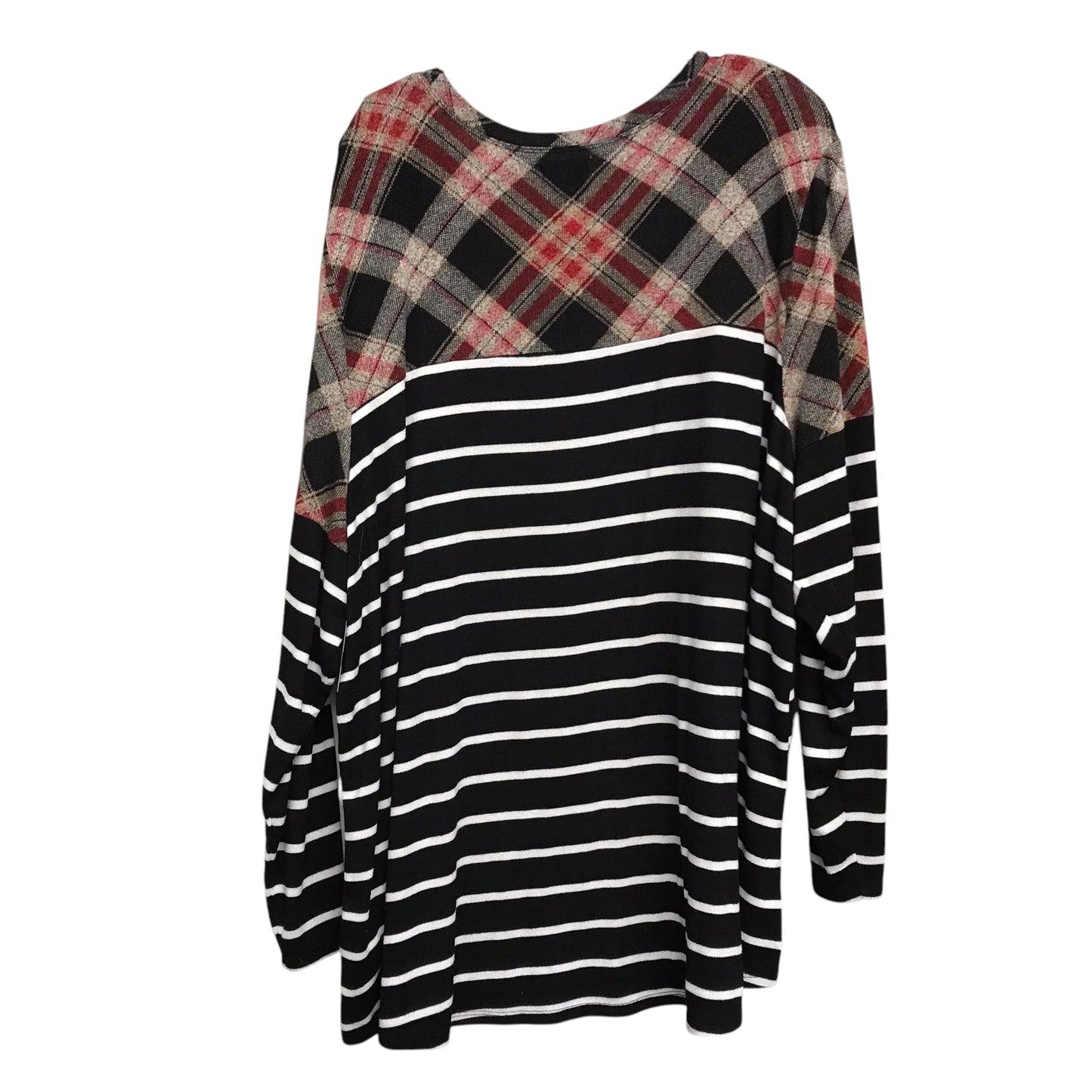 Top Ls By Maurices In Striped Pattern, Size:4X