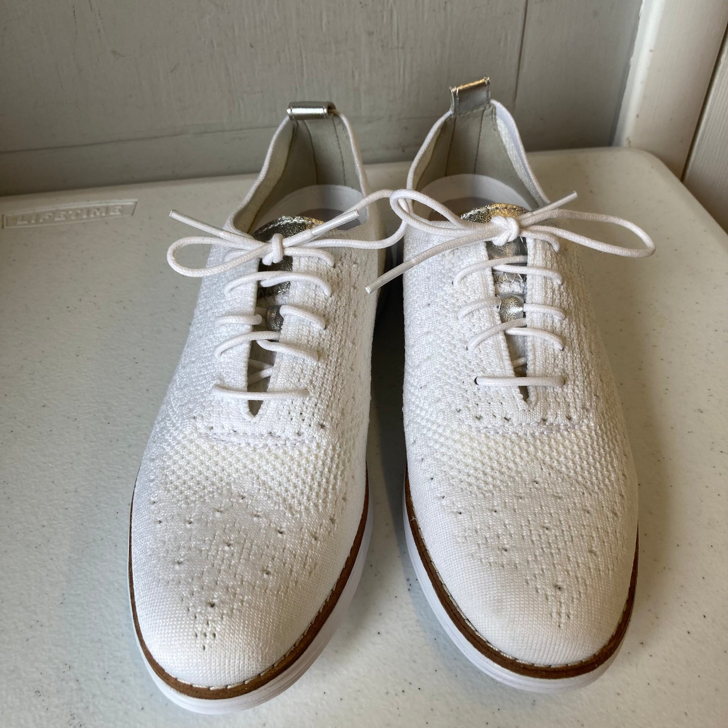 Shoes Flats By Cole-Haan In White, Size:8