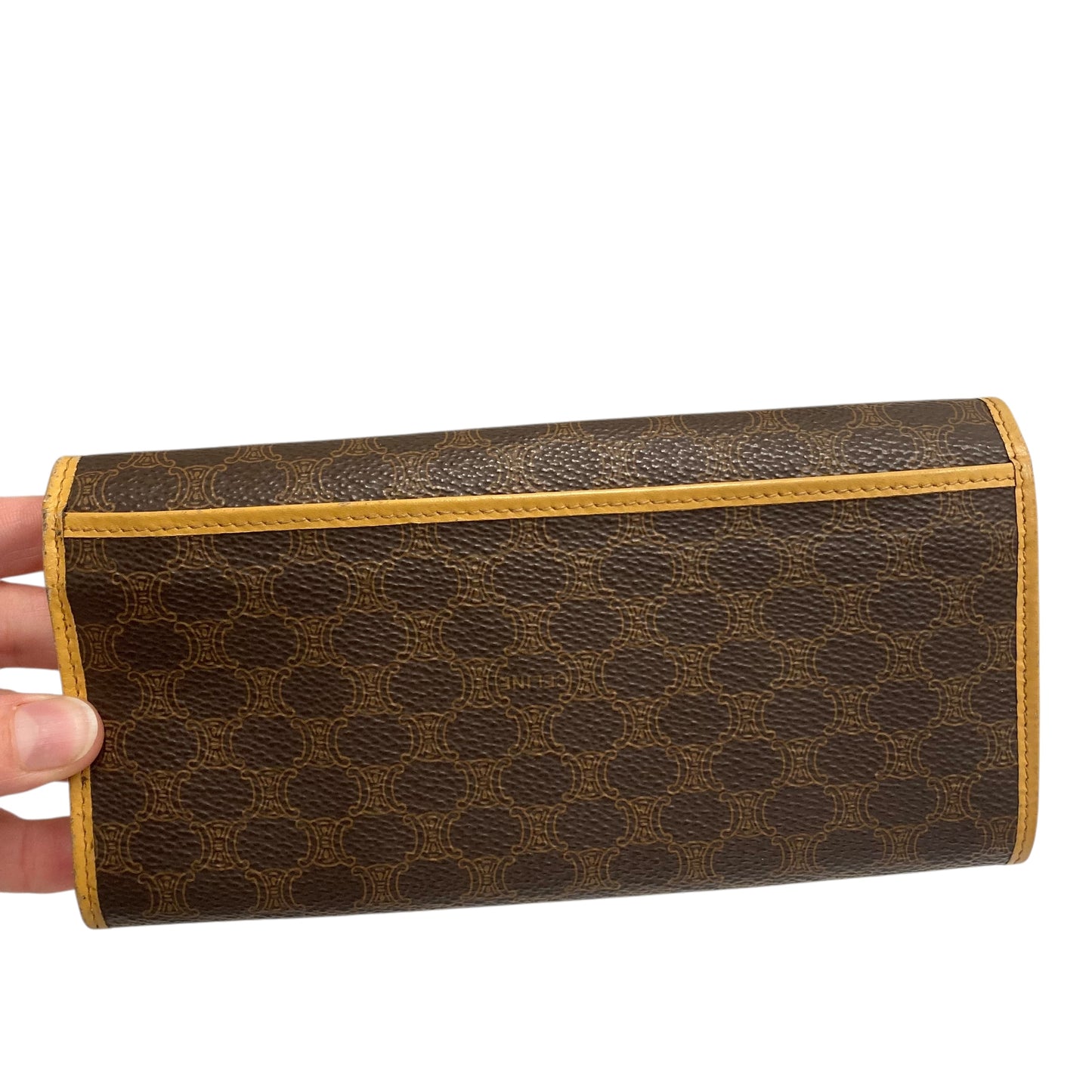 Wallet Luxury Designer By Celine In Brown & Tan, Size:Large