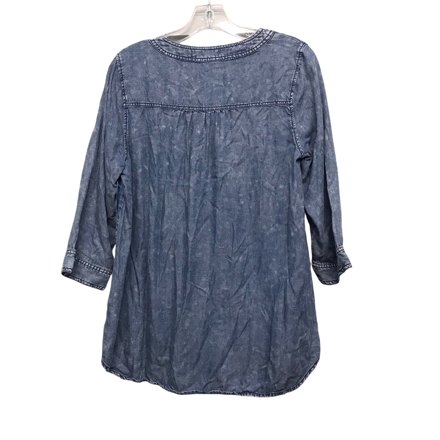 Top Ls By Doe & Rae In Blue Denim, Size:S