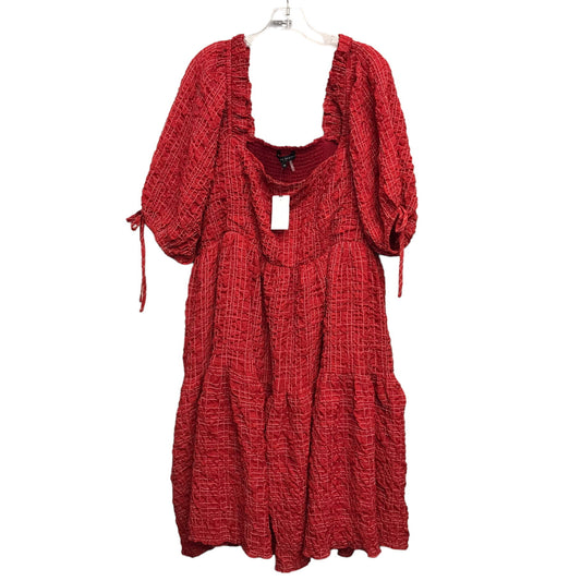 Dress Casual Midi By English Factory In Red, Size: 2x