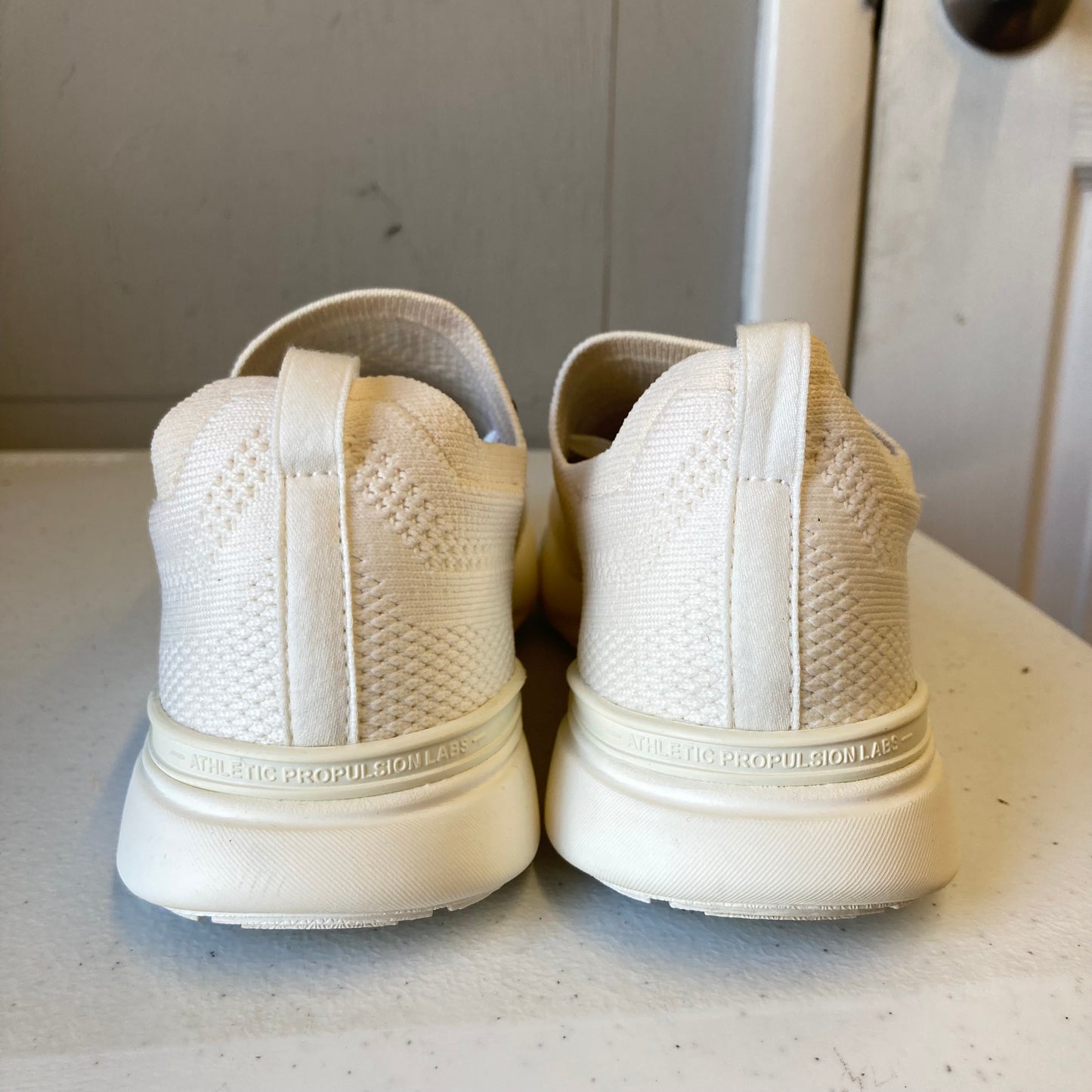 Shoes Designer By Apl In White, Size:7