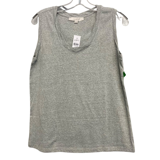 Top Sleeveless By Loft In Grey, Size:S