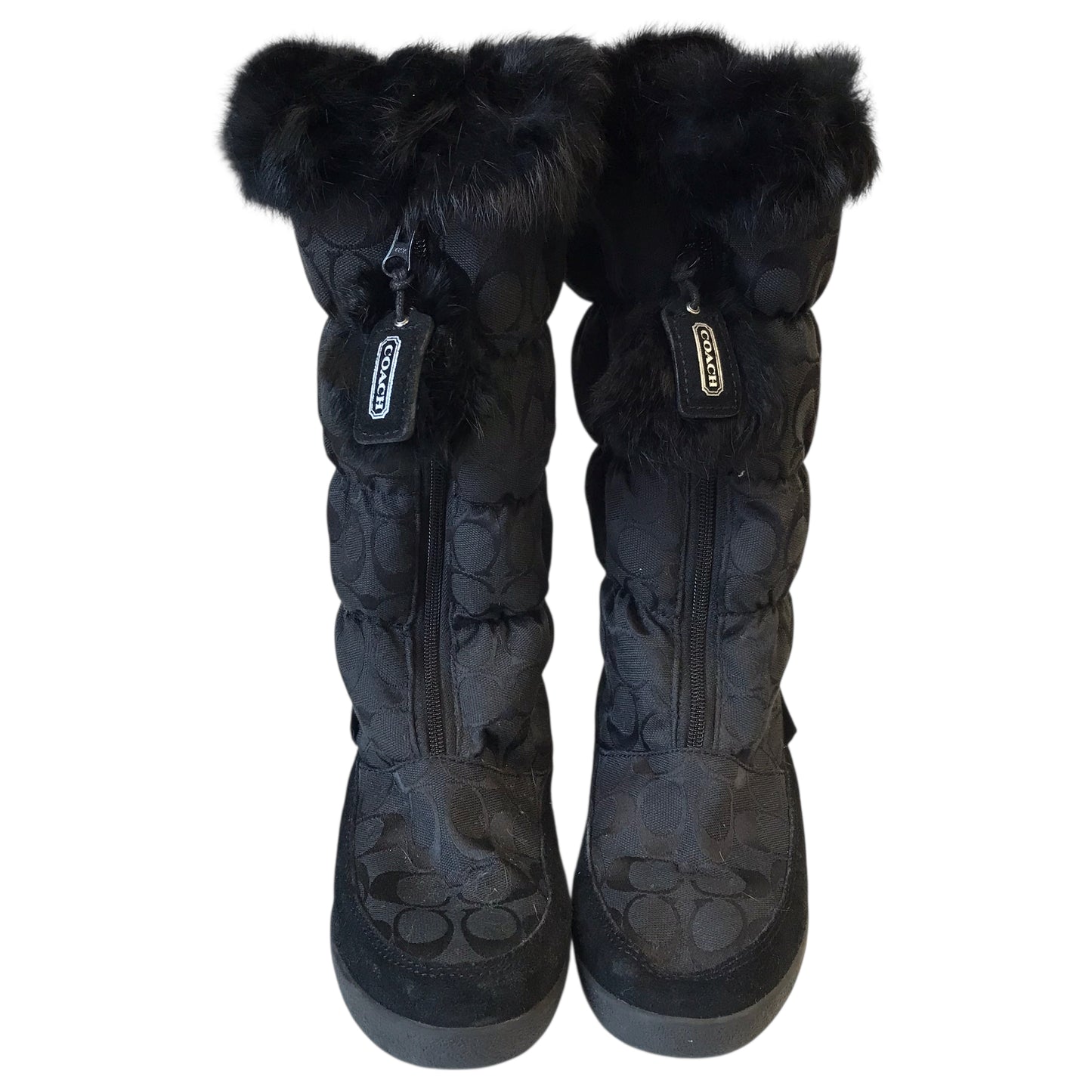 Boots Designer By Coach In Black, Size:9