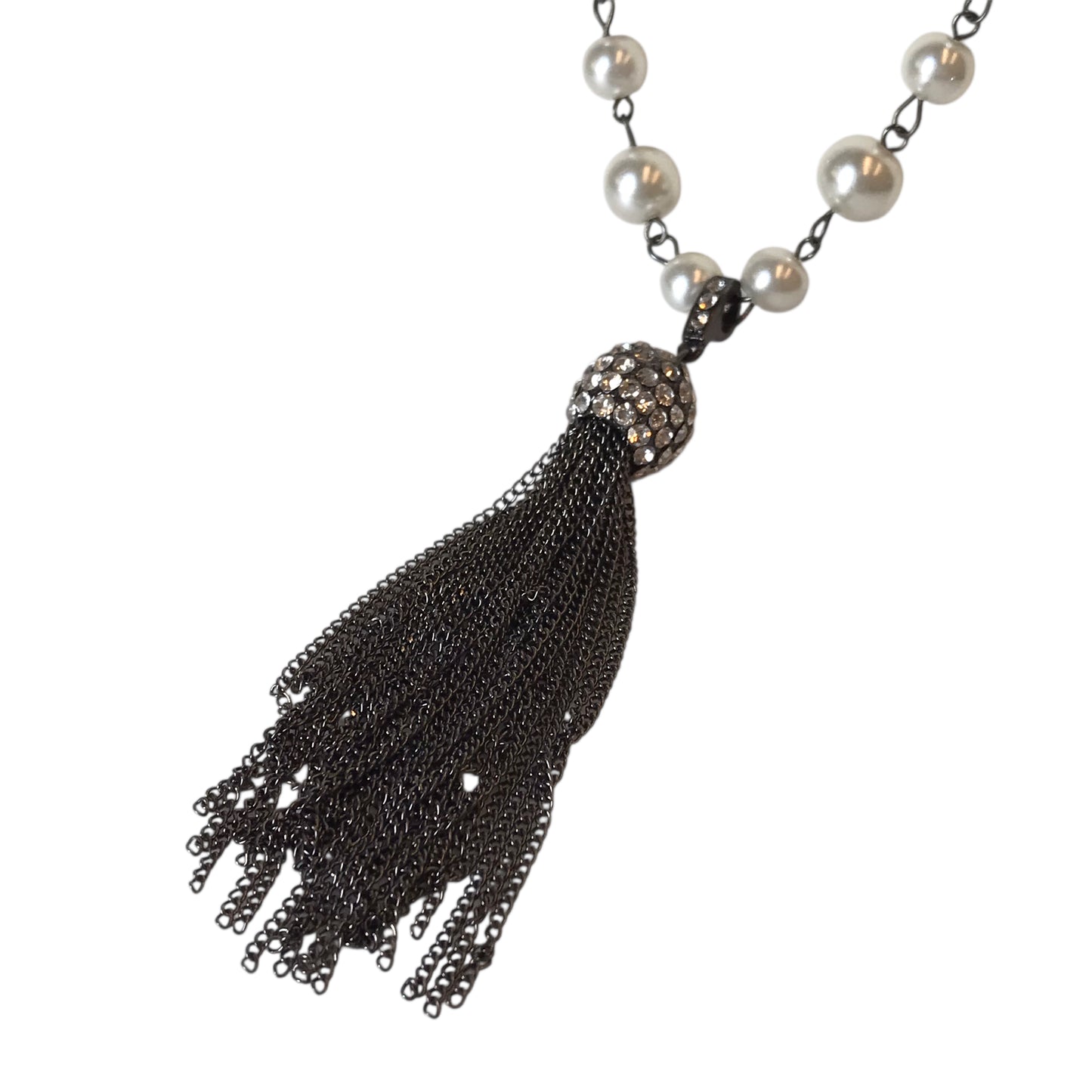 Necklace Lariat & Y-Drop In Silver