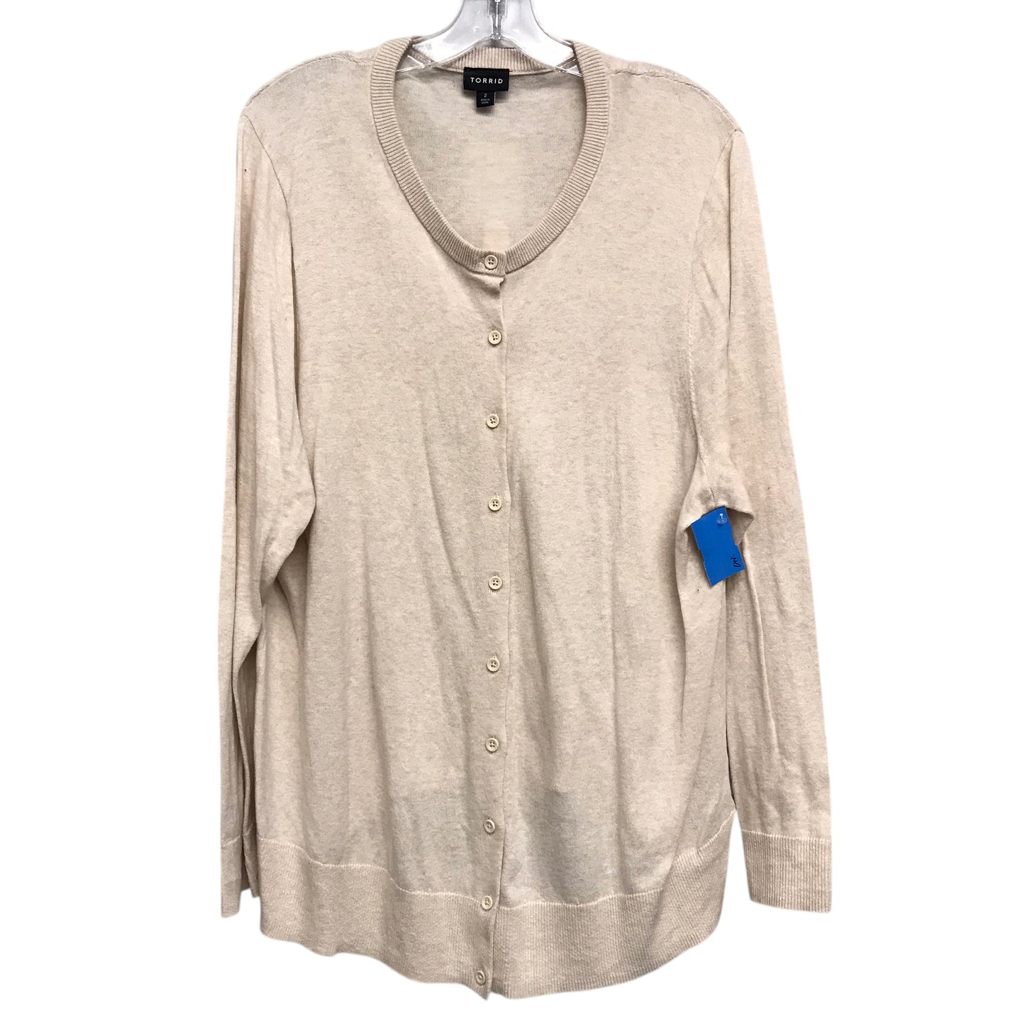 Sweater Cardigan By Torrid In Beige, Size:2X