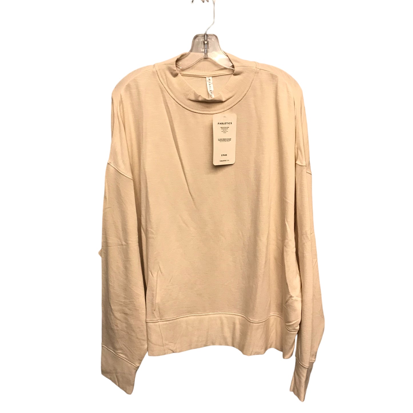 Athletic Sweatshirt Crewneck By Fabletics In Cream, Size:2X