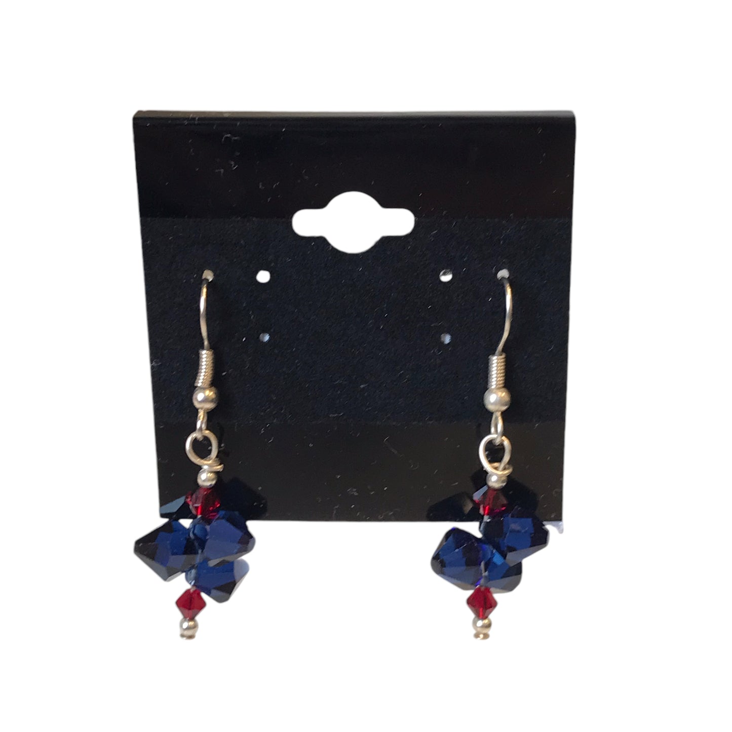 Earrings Dangle/Drop In Blue & Red