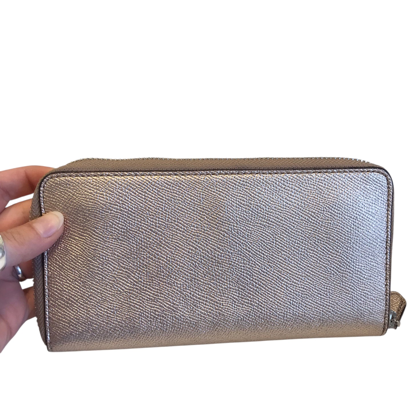 Wallet Designer By Coach In Gold, Size:Large