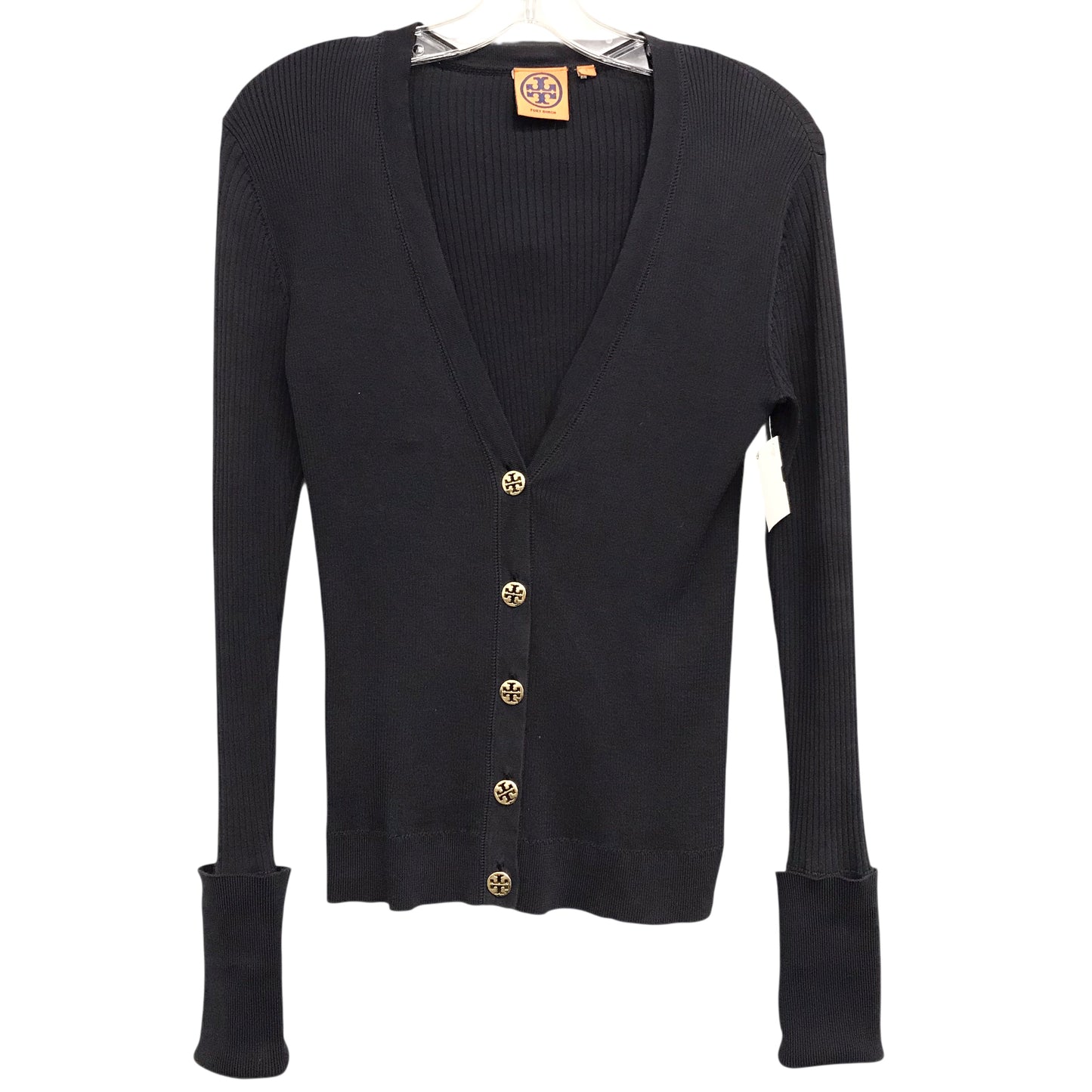 Sweater Cardigan Designer By Tory Burch In Navy, Size:S