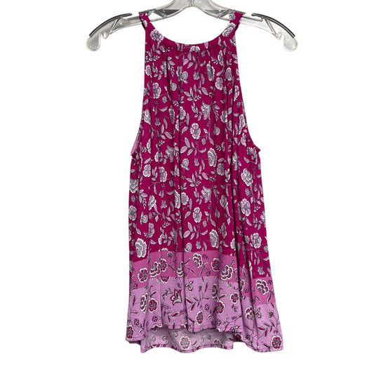 Top Sleeveless By Loft In Pink, Size:M