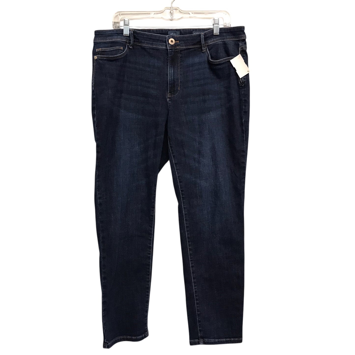Jeans Straight By J. Jill In Blue Denim, Size:14