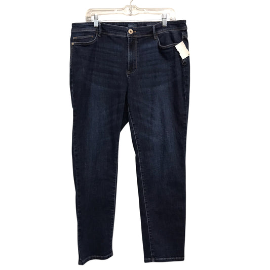 Jeans Straight By J. Jill In Blue Denim, Size:14
