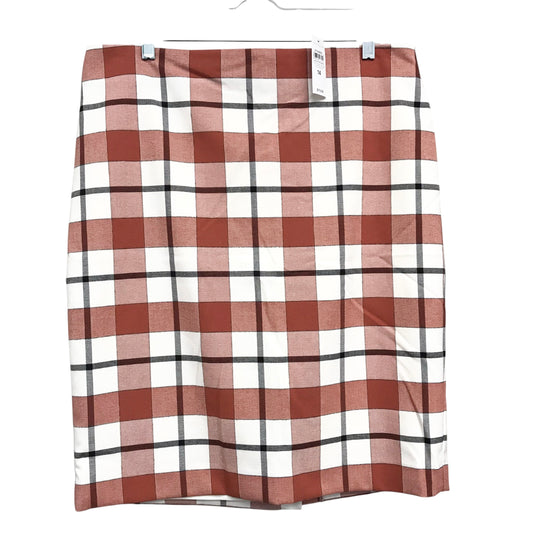 Skirt Midi By Ann Taylor In Plaid Pattern, Size:14