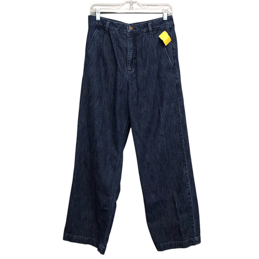Jeans Wide Leg By J. Crew In Blue Denim, Size:4