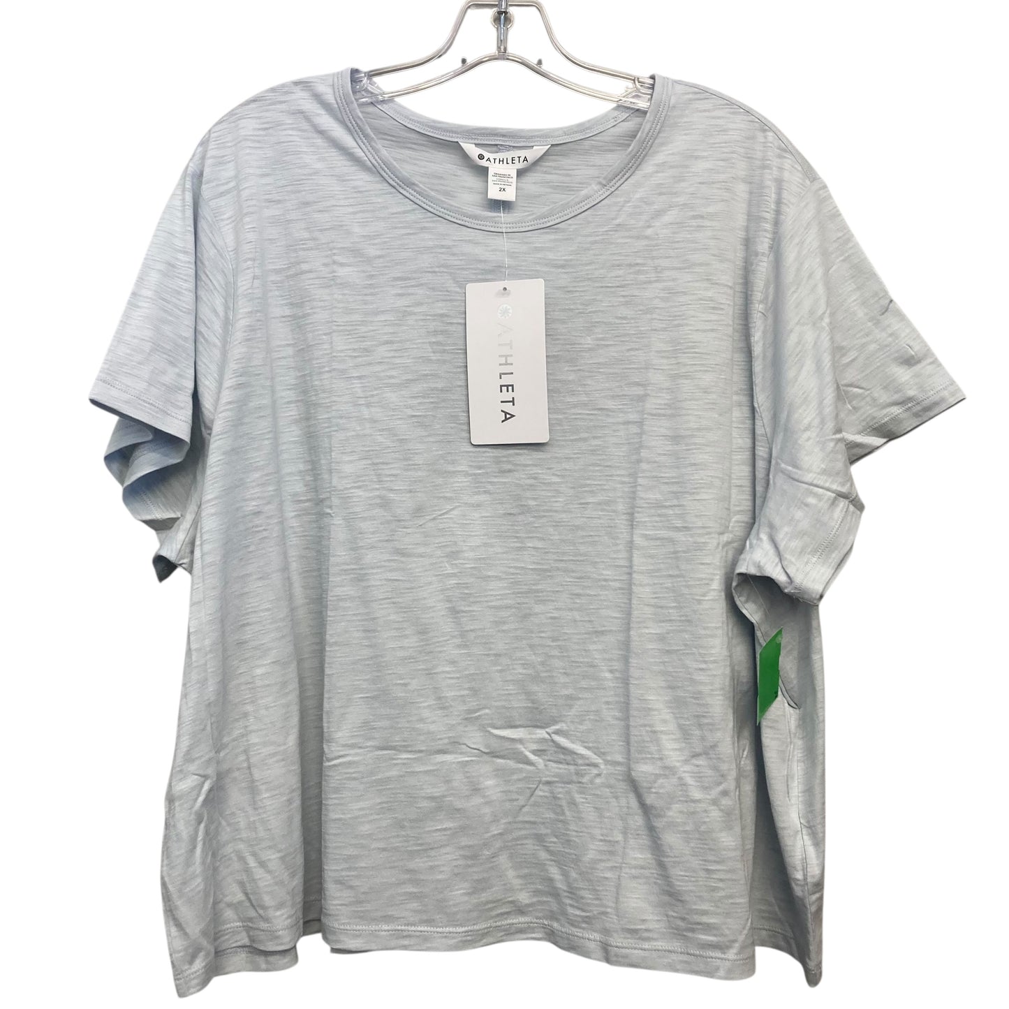Athletic Top Ss By Athleta In Grey, Size:2X
