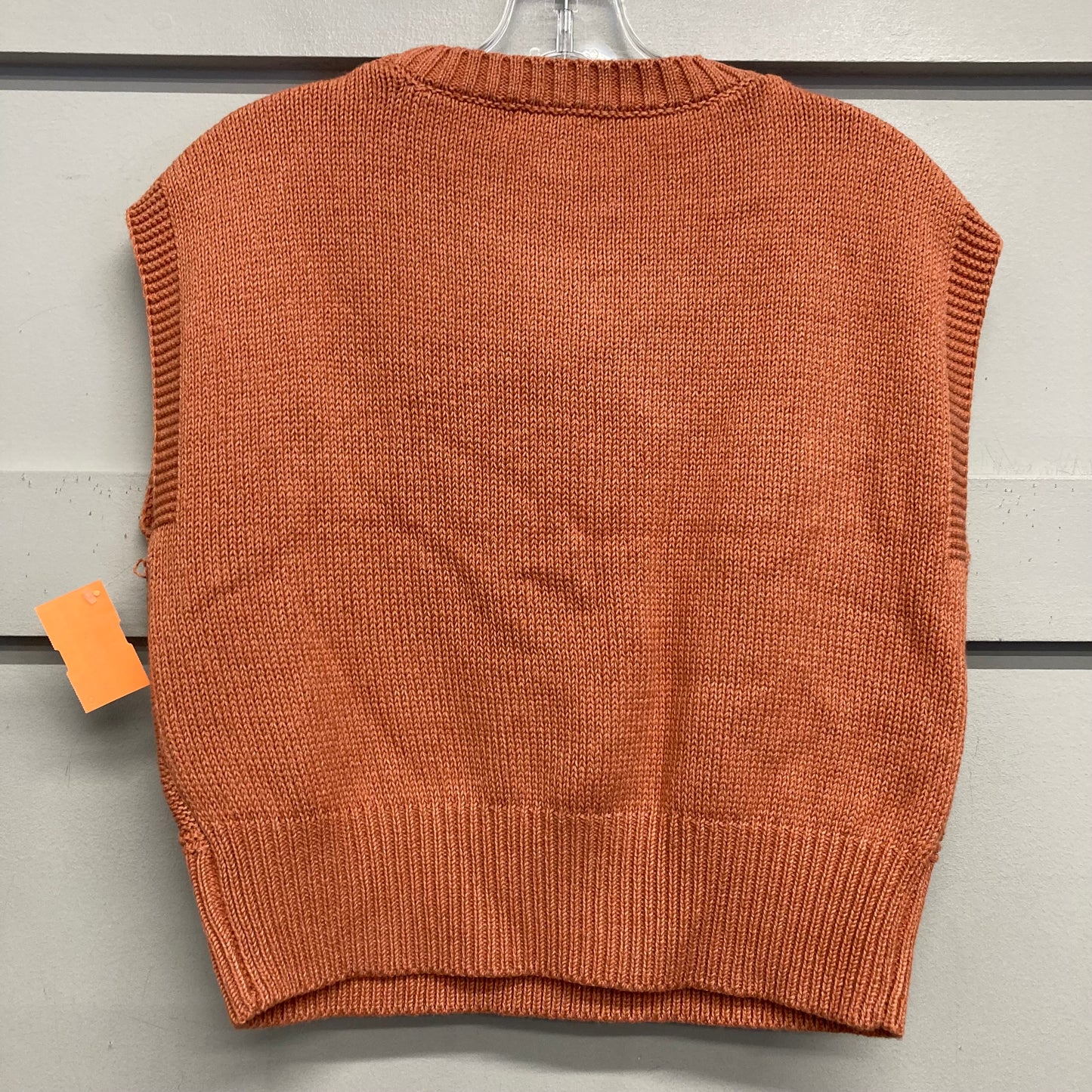 Vest Sweater By Pure Collection In Orange, Size:M