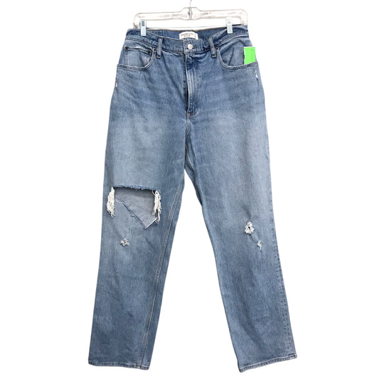 Jeans Boot Cut By Abercrombie And Fitch In Blue Denim, Size:10