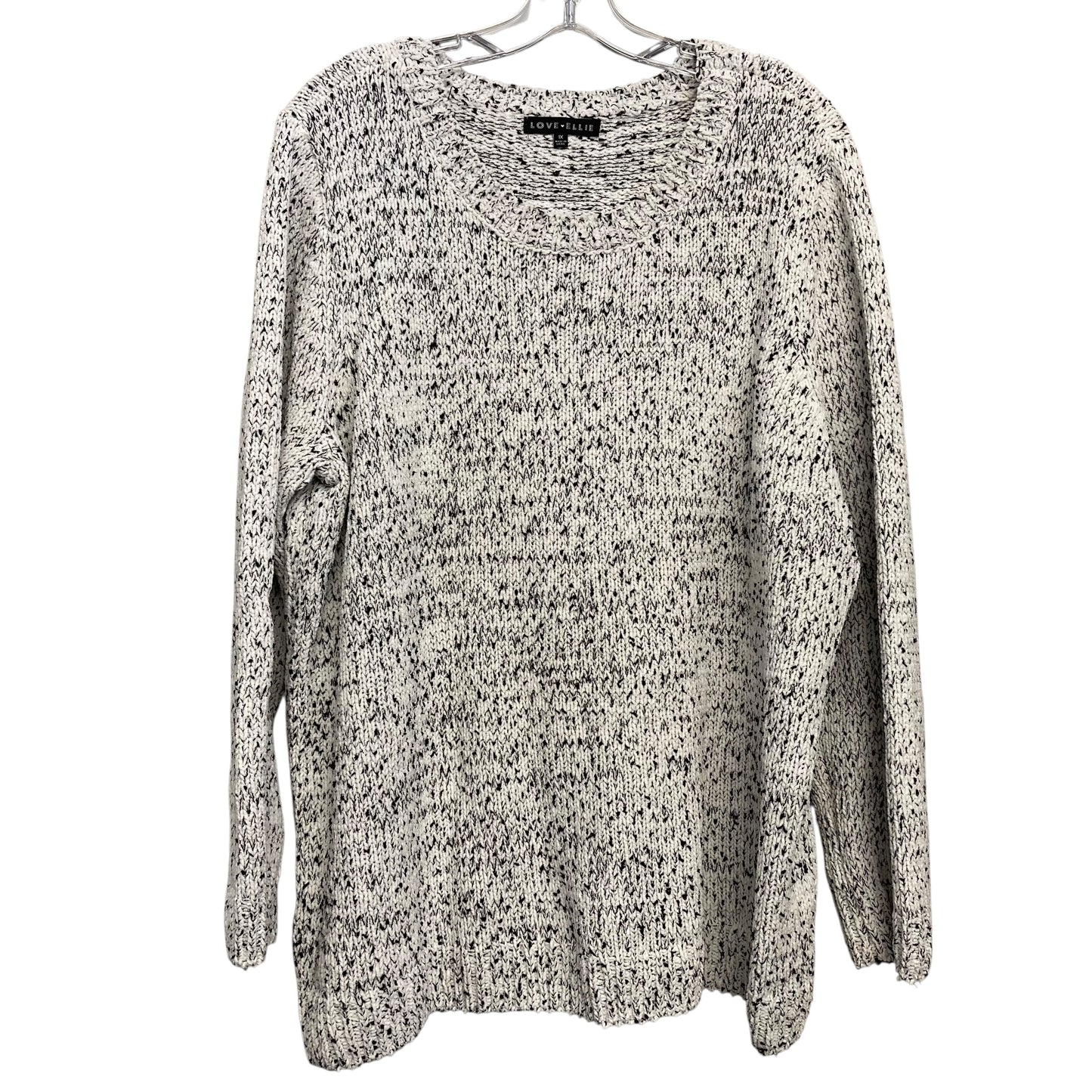 Sweater By Love Ellie In Black & White, Size:1X
