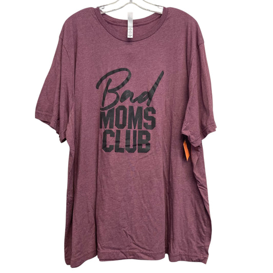 Top Ss Basic By Canvas In Maroon, Size:4X