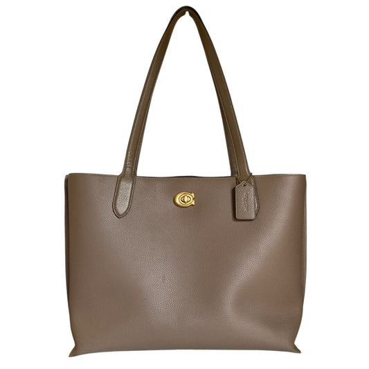 Tote Designer By Coach In Taupe, Size:Large