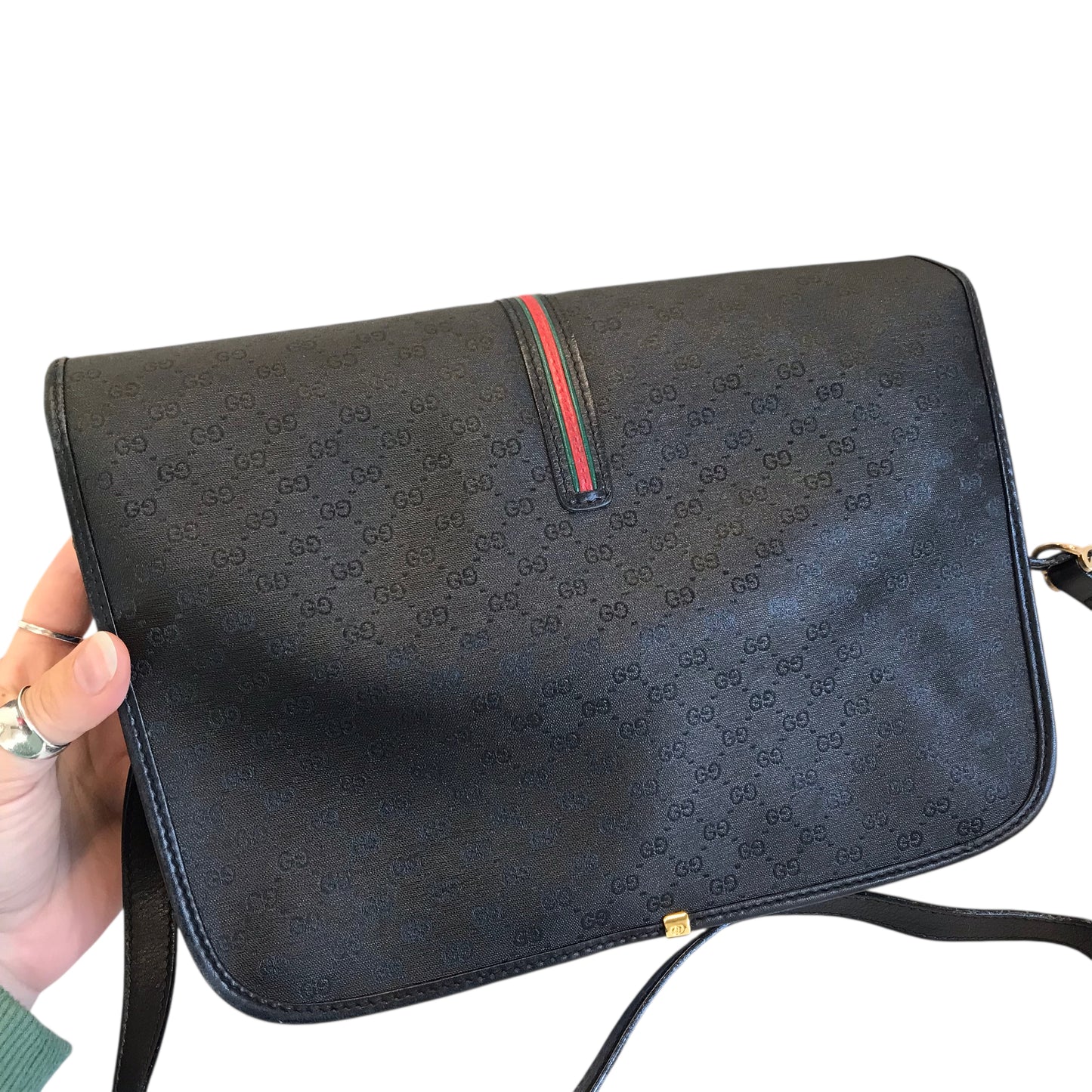 Crossbody Luxury Designer By Gucci In Black, Size:Medium