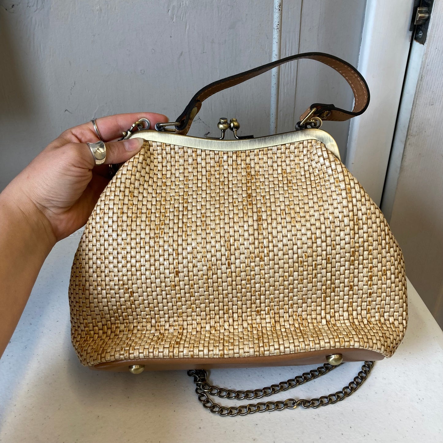 Handbag Designer By Patricia Nash In Tan, Size:Small