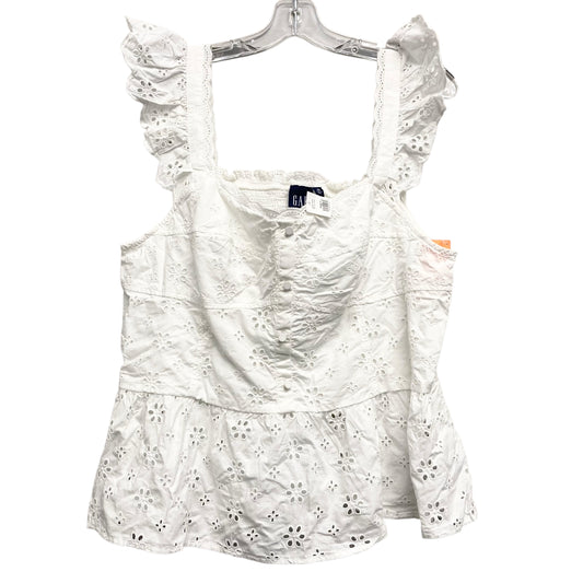 Top Sleeveless By Gap In White, Size:Xl