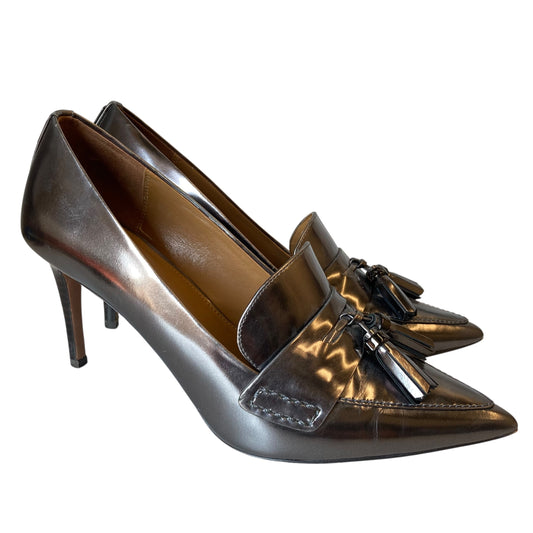Shoes Designer By Coach In Silver, Size:9