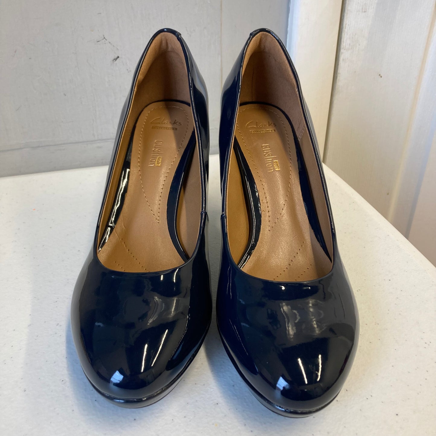 Shoes Heels Stiletto By Clarks In Navy, Size:8