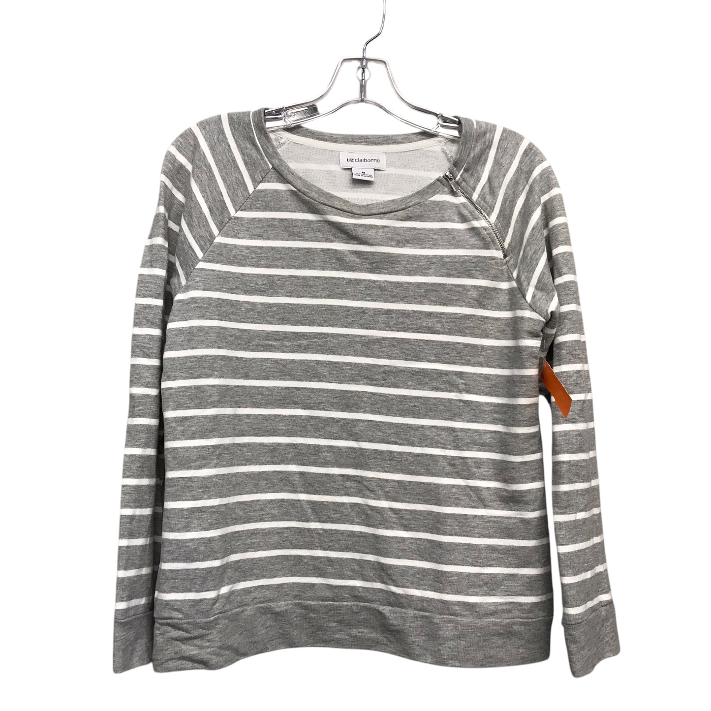 Top Ls By Liz Claiborne In Striped Pattern, Size:M