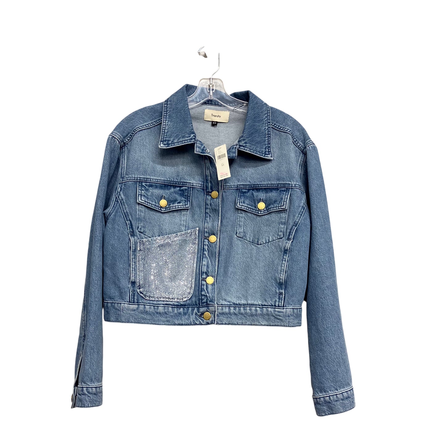 Jacket Denim By Triarchy In Blue Denim, Size:Xs