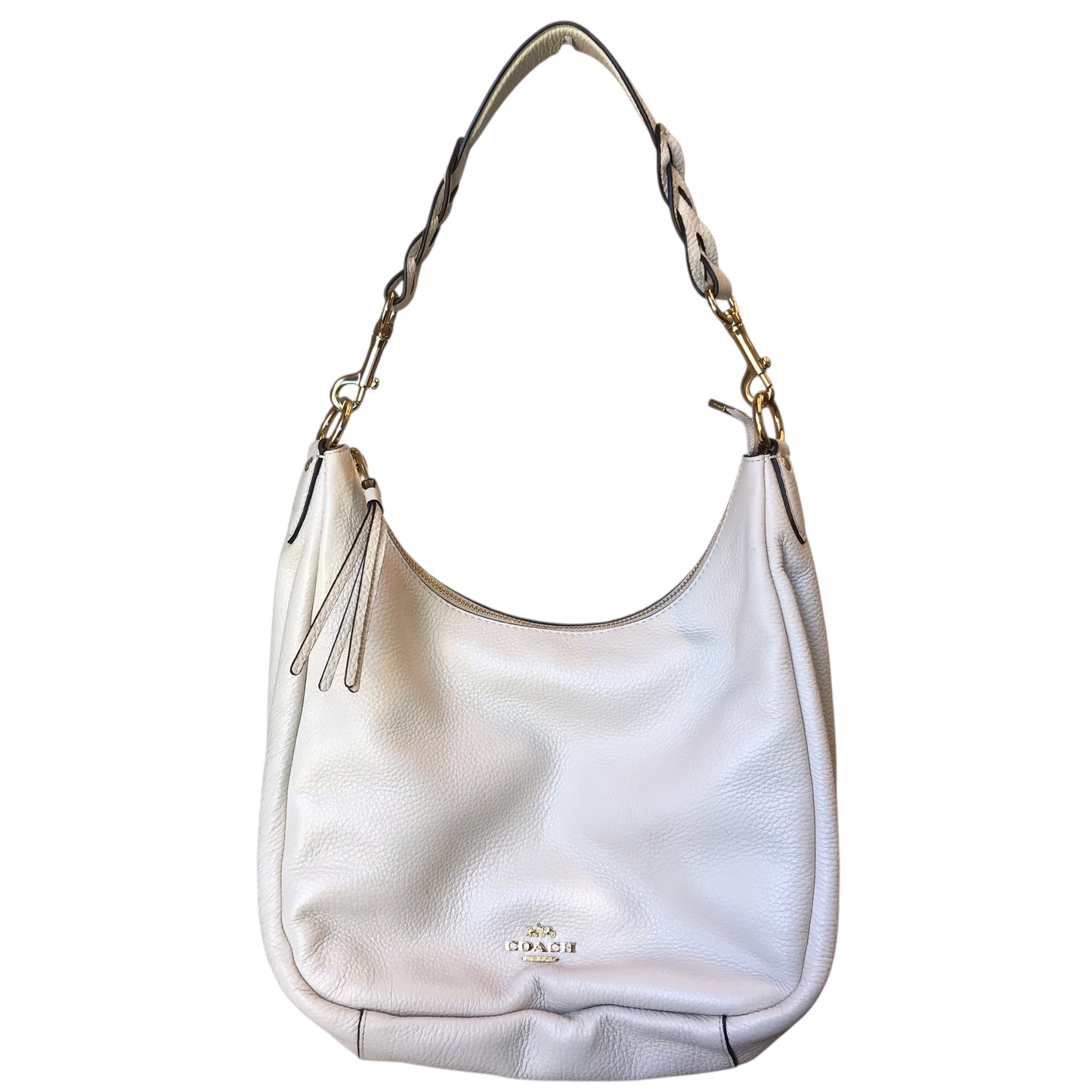 Handbag Designer By Coach In Cream, Size:Medium