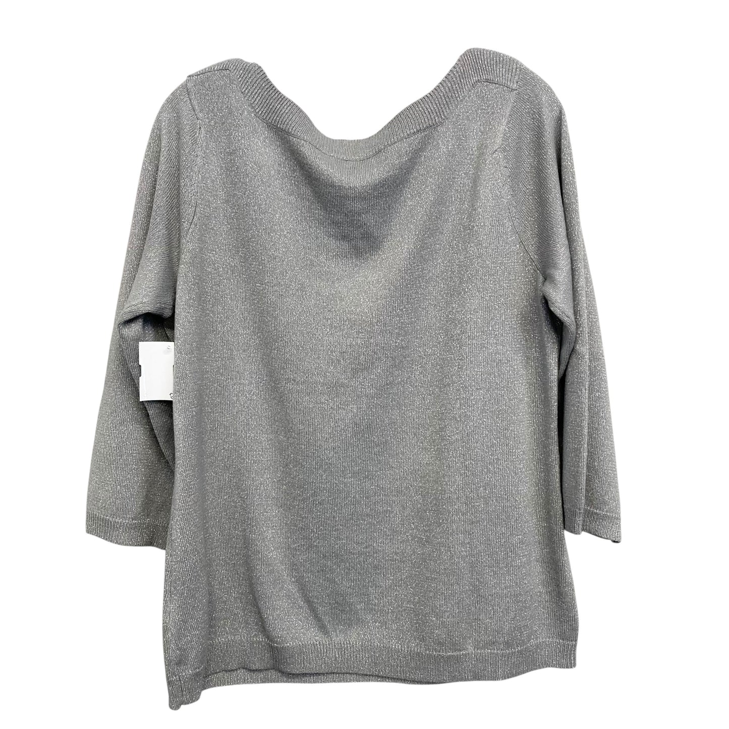 Sweater By Sag Harbor In Grey, Size:L