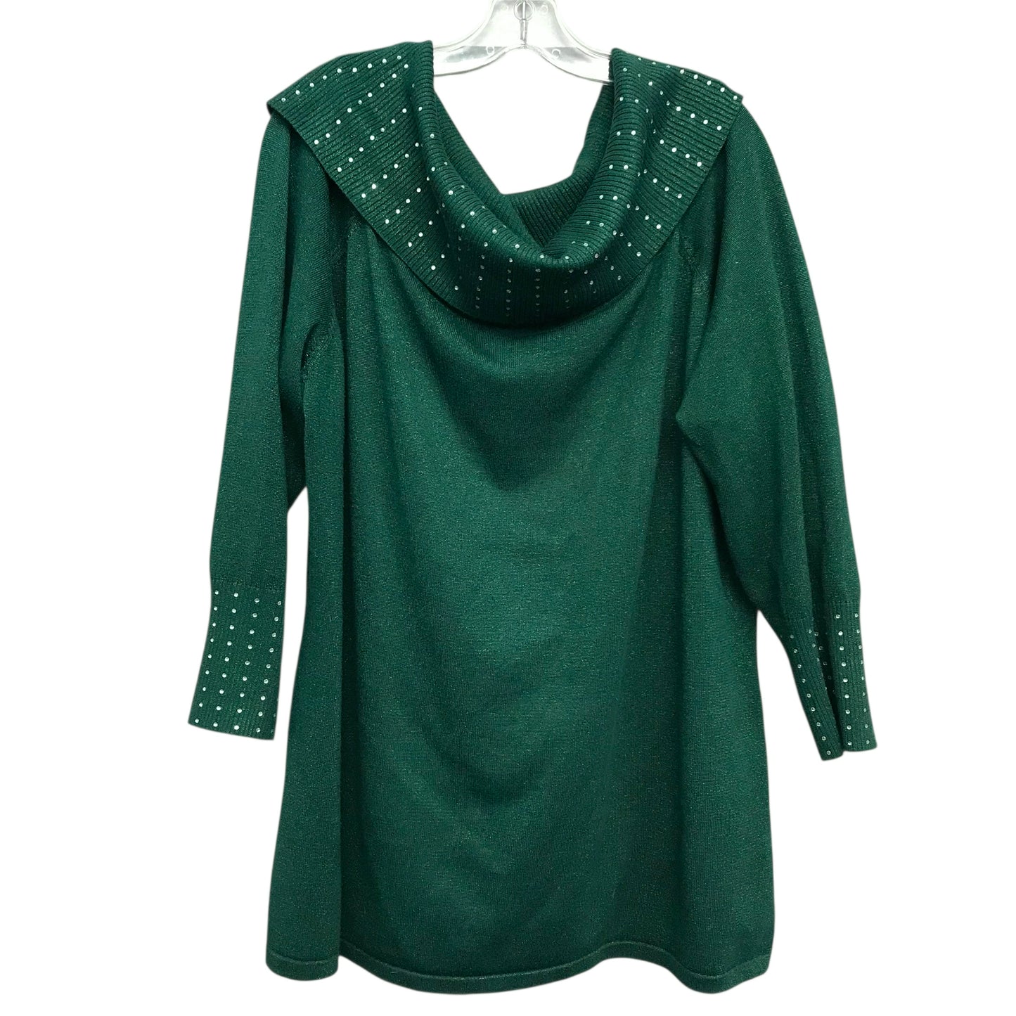 Sweater By Questions In Green, Size:3X
