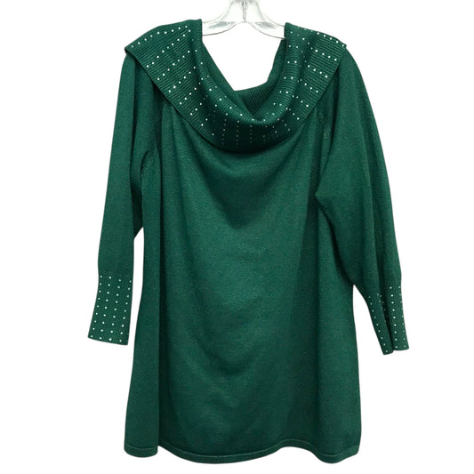 Sweater By Questions In Green, Size:3X