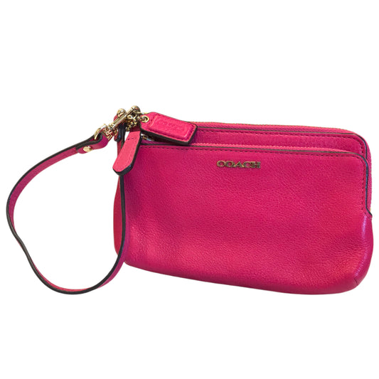 Wristlet Designer By Coach In Pink, Size:Small