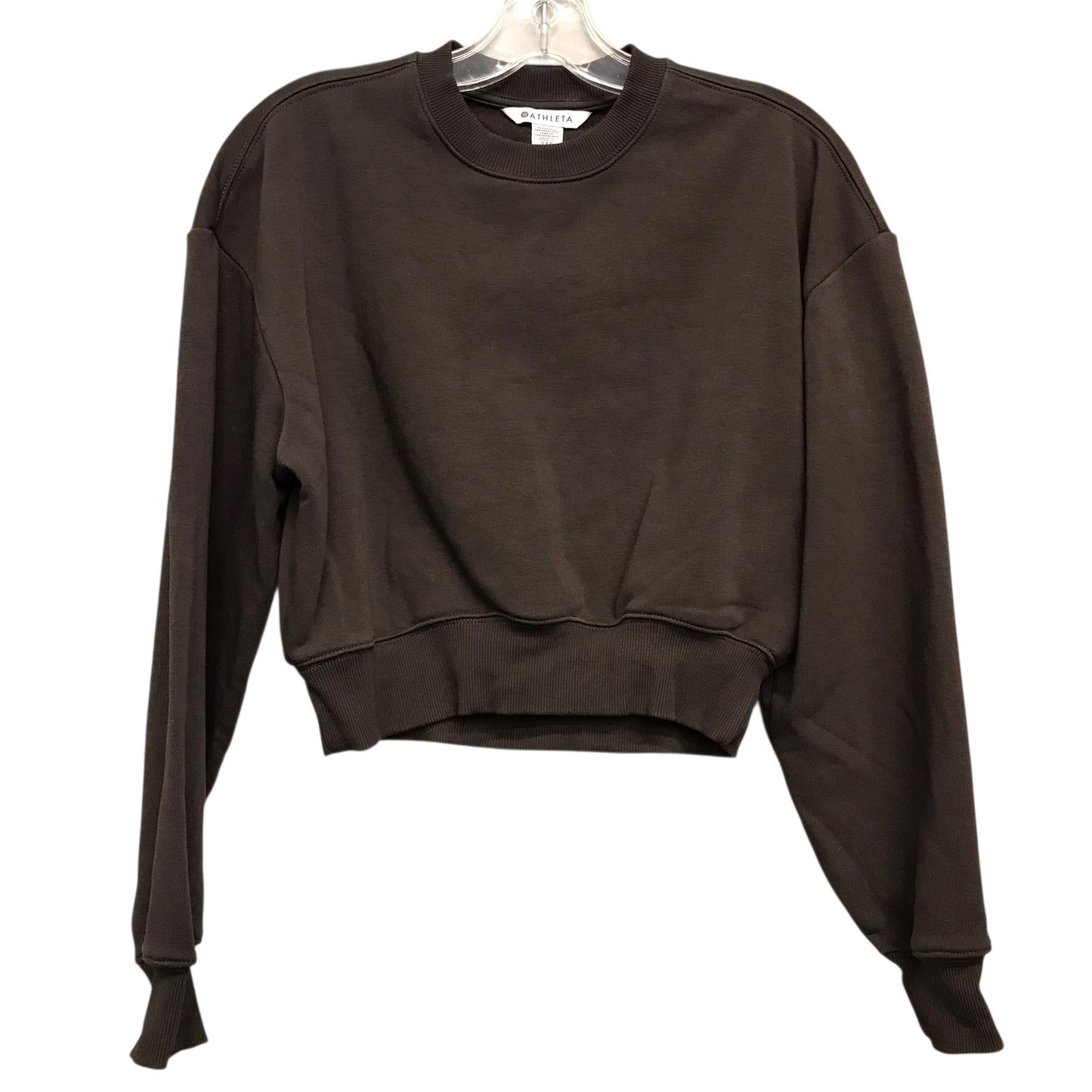 Sweatshirt Crewneck By Athleta In Brown, Size:Xxs