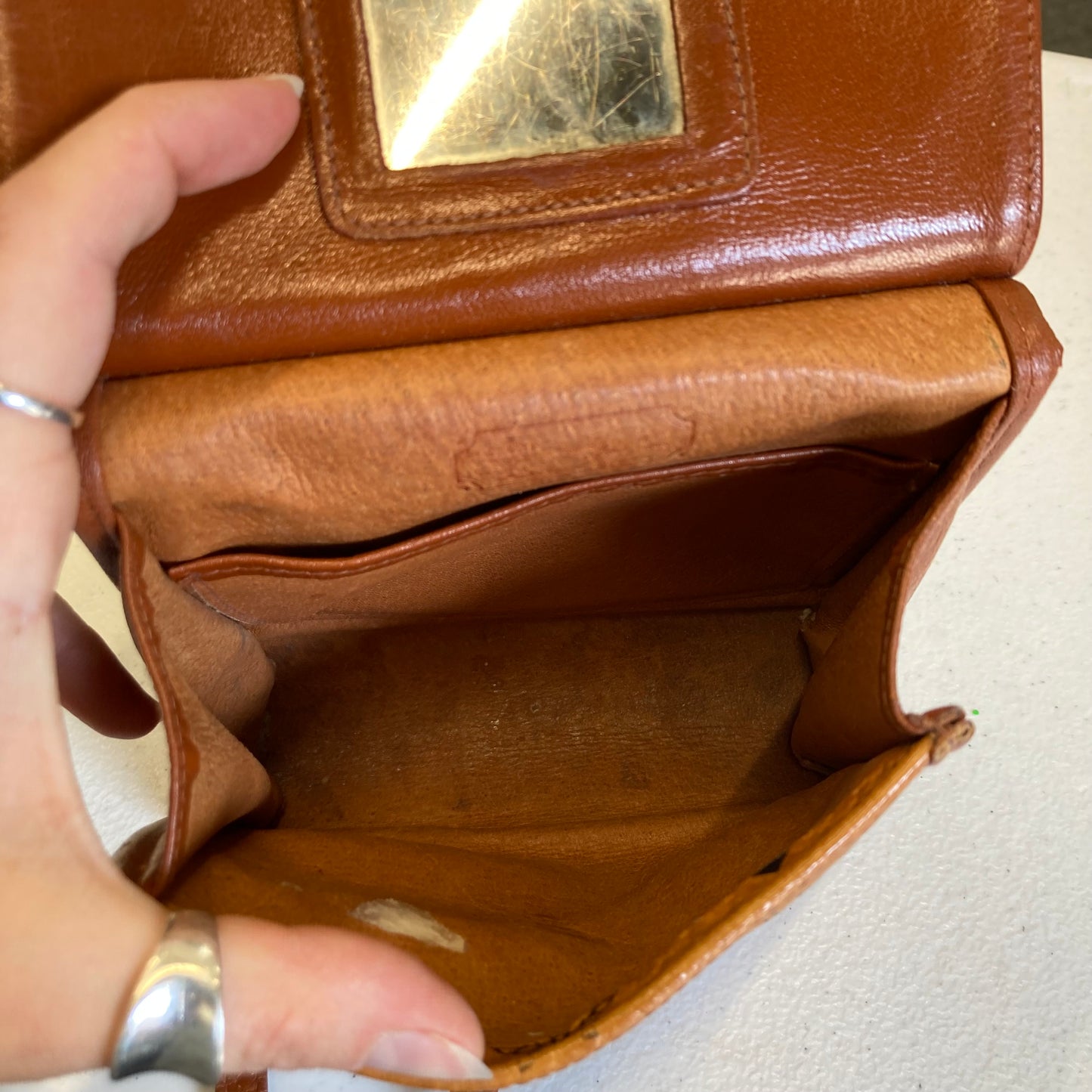 Handbag Luxury Designer By Mcm In Brown, Size:Small