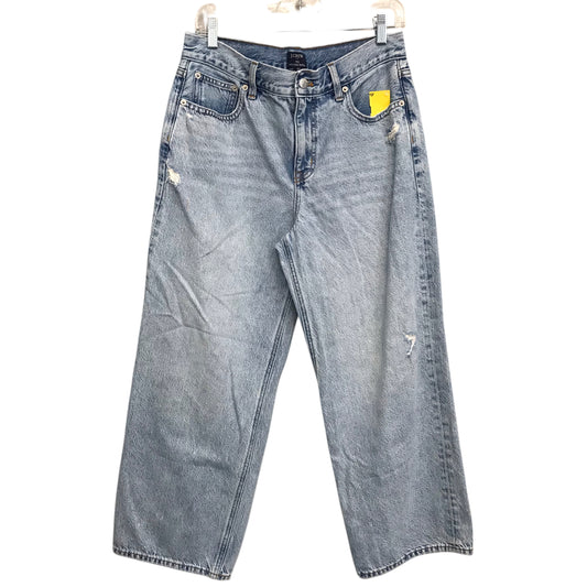 Jeans Wide Leg By J. Crew In Blue Denim, Size:8