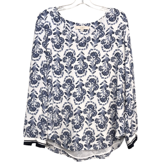 Top Ls By Loft In Floral Print, Size:L
