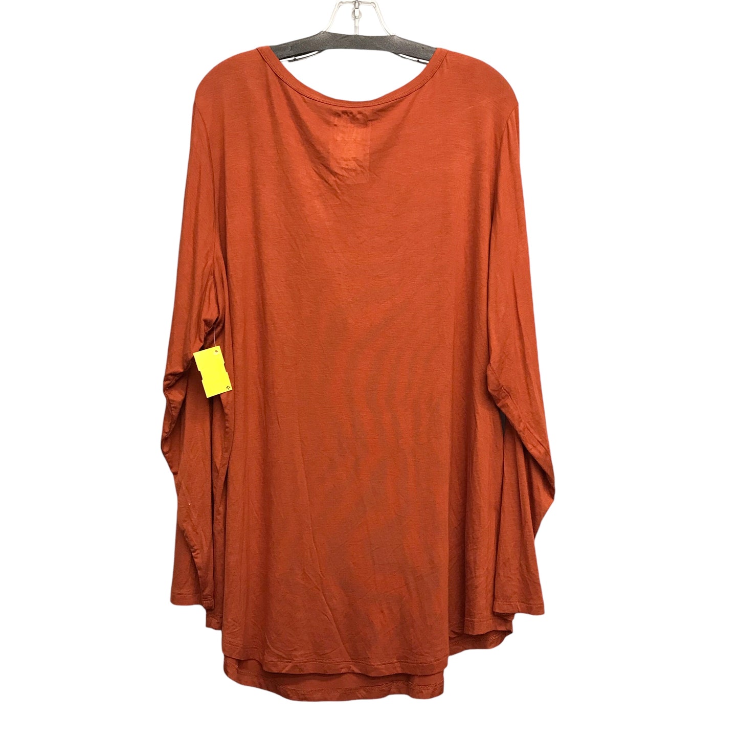 Top Ls By Ashley Stewart In Orange, Size:3X