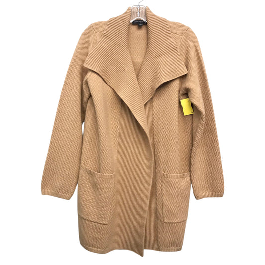 Sweater Cardigan By Ann Taylor In Tan, Size:M